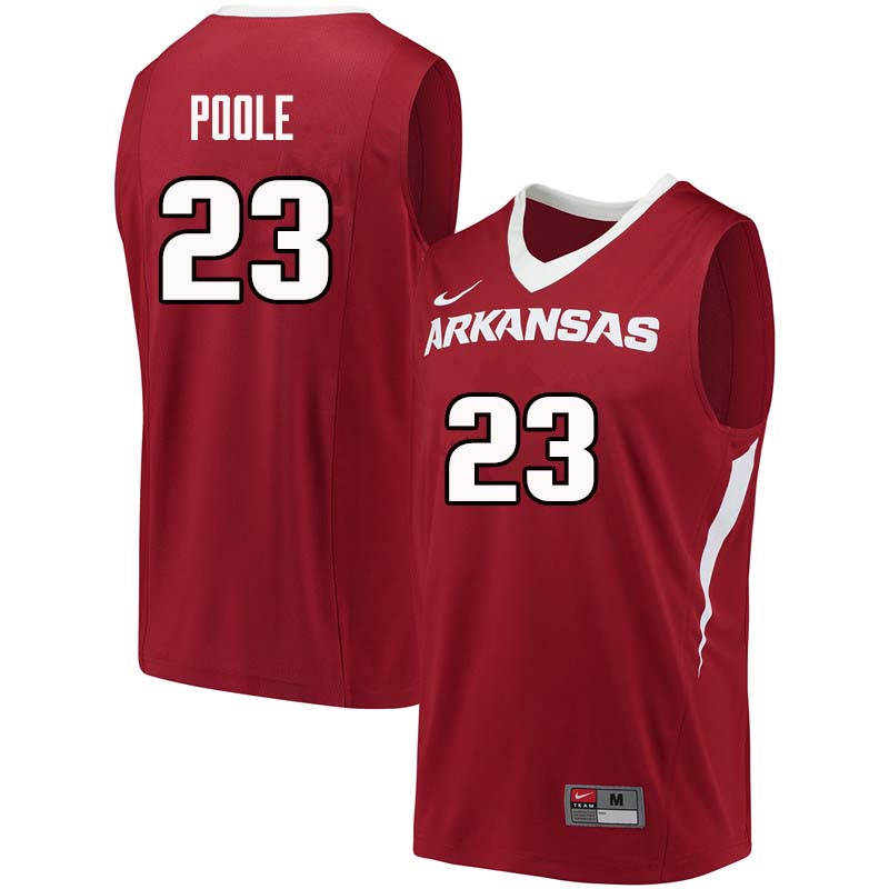Men #23 Ike Poole Arkansas Razorback College Basketball Jerseys Sale-Cardinal
